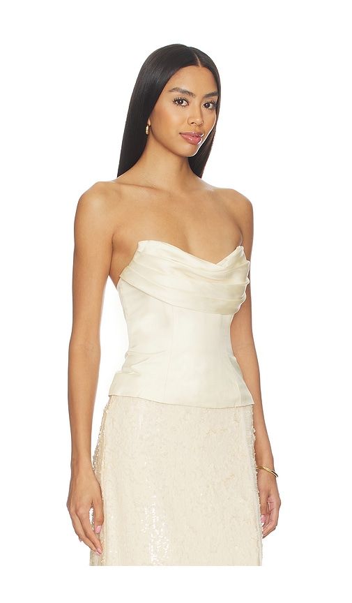 The Volta Silk Bustier in Ivory. - size S (also in XS) - MISHA - Modalova