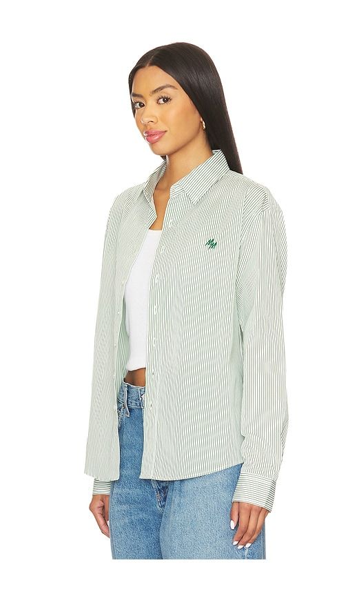 Newport Long Sleeve Button Up Shirt in Green. - size S (also in M, L, XL/1X) - Motel Margarita - Modalova