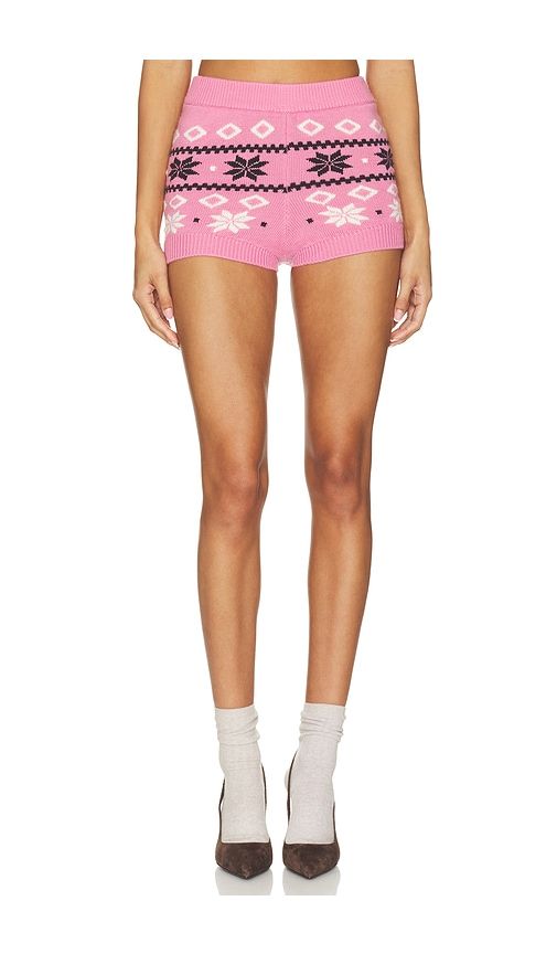 Mixed Fair Isle Short in Pink. - size L (also in M, S, XS) - Monse - Modalova