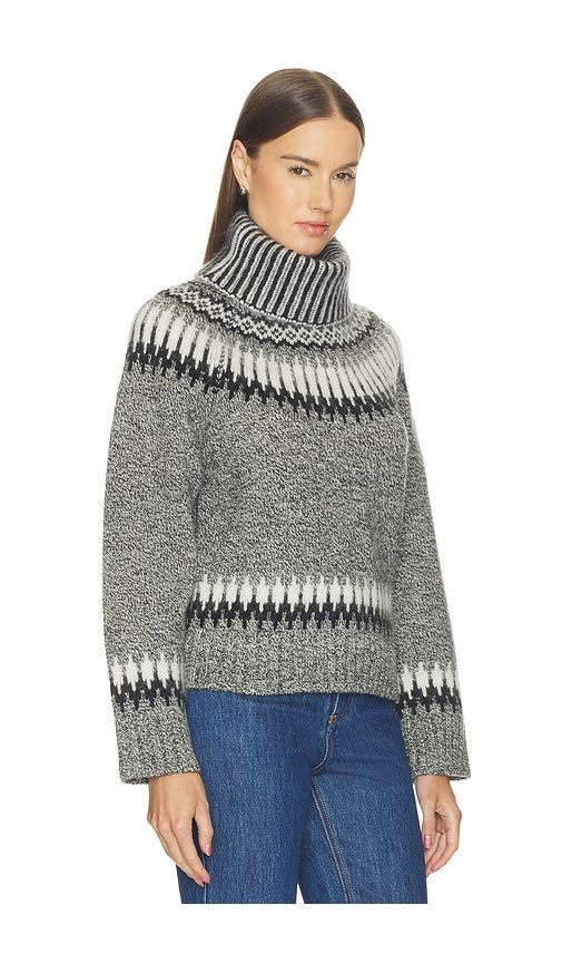 Fair Isle Turtleneck Sweater in Grey. - size L (also in M, S) - Monse - Modalova