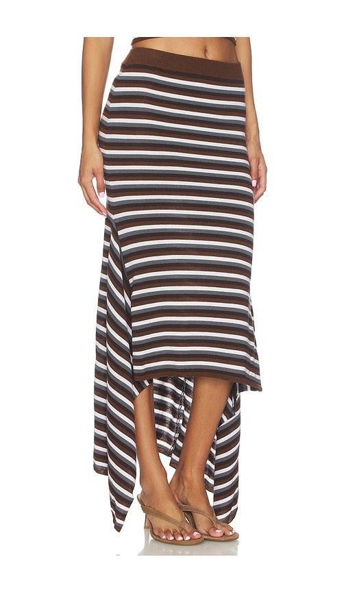 Stripe Cascade Skirt in Brown. - size M (also in S, XS) - Monse - Modalova