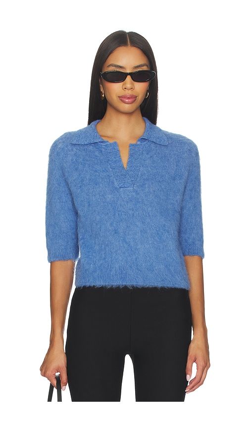 Cropped Polo Knit Top With Scarf in . - size M (also in S) - Monse - Modalova