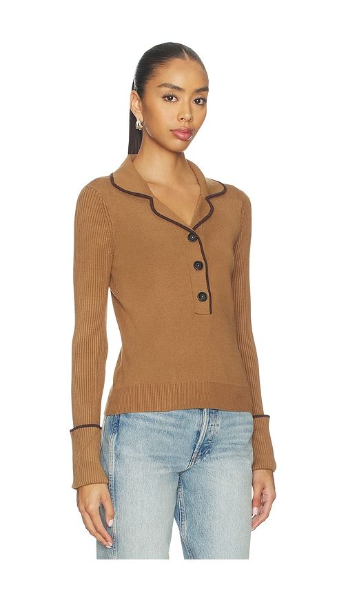 Knitted Pajama Top in Brown. - size L (also in M, S, XS) - Monse - Modalova