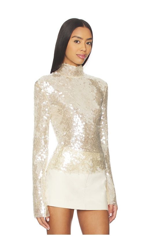 Sequin Mesh Top in . - size M (also in S) - Monse - Modalova