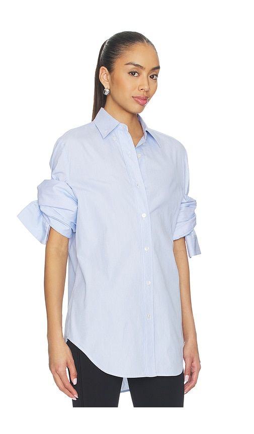 Knotted Sleeve Shirt in Baby Blue,White. - size 2 (also in 4, 6, 8) - Monse - Modalova