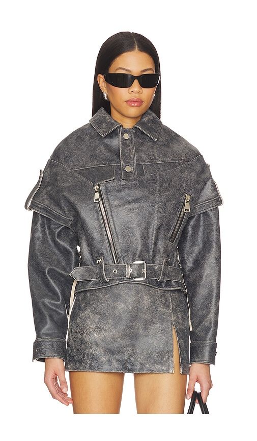 Vintage Oversized Jacket in Grey. - size 34 (also in 36, 38, 40) - MANOKHI - Modalova