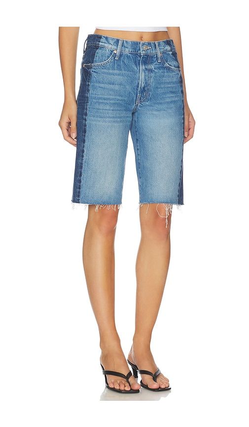 The Mid Rise Maven Bermuda Fray Shorts in Blue. - size 24 (also in 25, 26, 27, 28, 29, 30) - MOTHER - Modalova