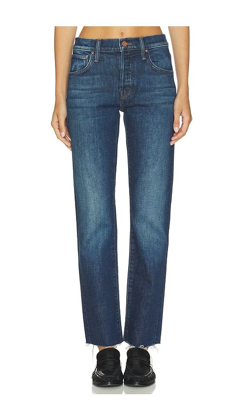 The Mid Rise Hiker Hover Fray in Blue. - size 24 (also in 25, 26, 27, 28, 29, 31, 32, 34) - MOTHER - Modalova