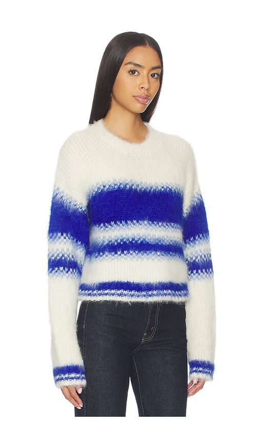 The Crop Jumper in Blue,Ivory. - size L (also in S) - MOTHER - Modalova