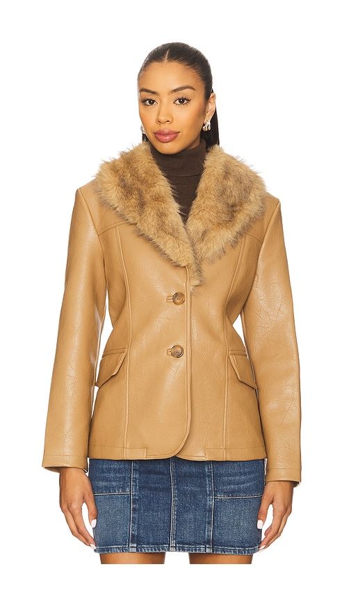 The Hot Under The Collar Jacket in Tan. - size L (also in XL) - MOTHER - Modalova