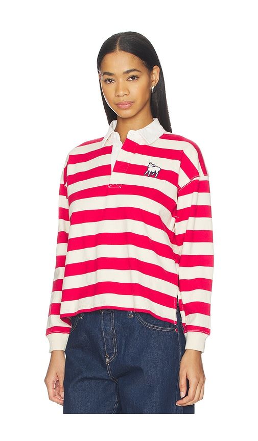 The Boxy Match Polo in Red,Cream. - size L (also in XS) - MOTHER - Modalova