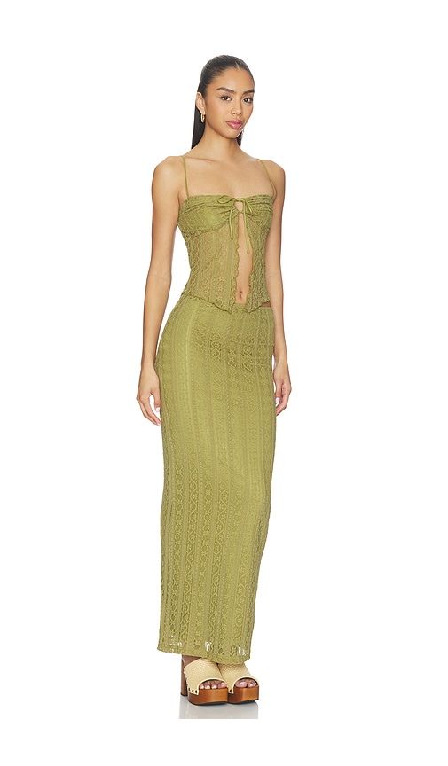 Lali Maxi Skirt Set in Olive. - size M (also in S, XS, XXS) - MORE TO COME - Modalova
