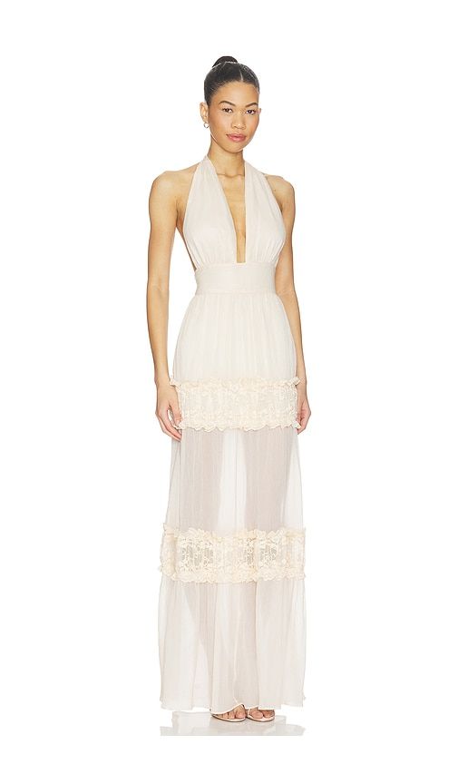 Solara Halter Gown in Neutral. - size M (also in S) - MORE TO COME - Modalova