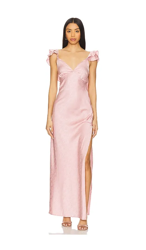 Becky Ruffle Maxi Dress in Blush. - size M (also in S, XL, XS, XXS) - MORE TO COME - Modalova