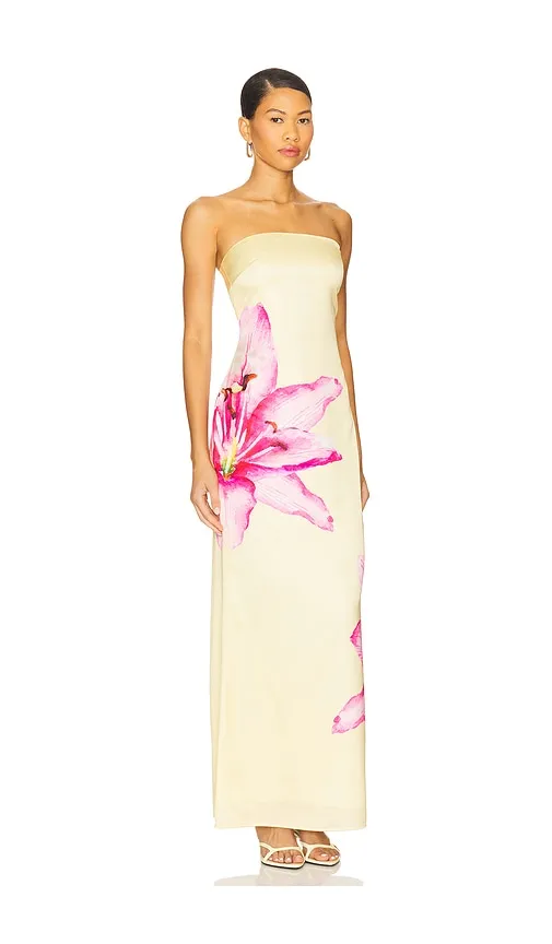 Lyza Strapless Maxi Dress in Lemon. - size L (also in XS, XXS) - MORE TO COME - Modalova