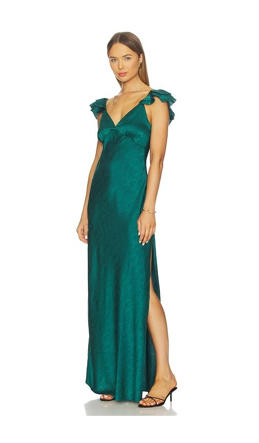 Becky Ruffle Maxi Dress in Green. - size S (also in XS, XXS) - MORE TO COME - Modalova