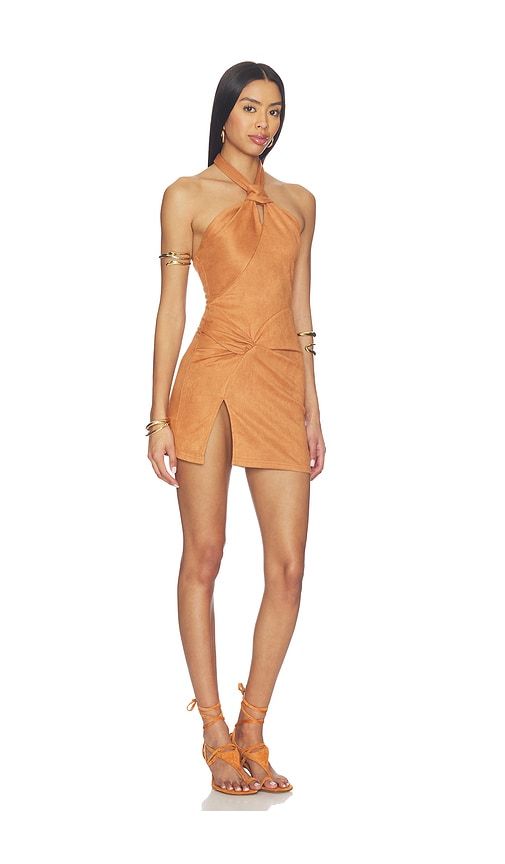 Lureilla Halter Mini Dress in Cognac. - size M (also in S, XS, XXS) - MORE TO COME - Modalova