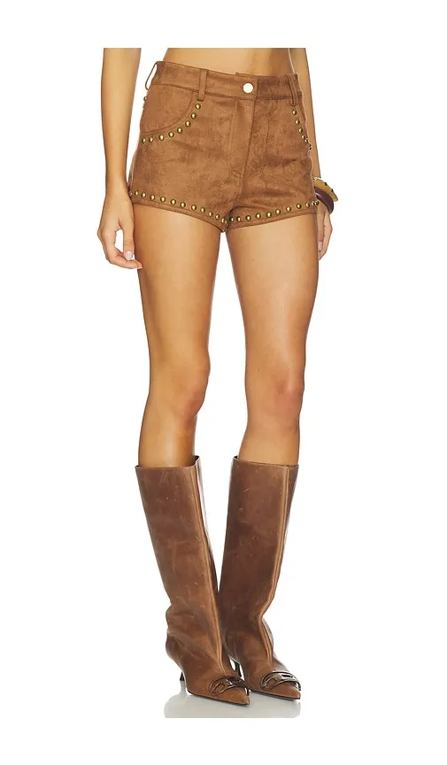 Leanan Studded Faux Suede Short in . - size L (also in M, S, XXS) - MORE TO COME - Modalova