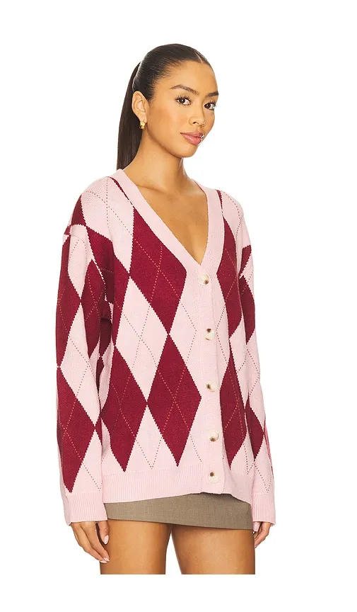 Josie Argyle Cardigan in Pink. - size S (also in XS) - MORE TO COME - Modalova