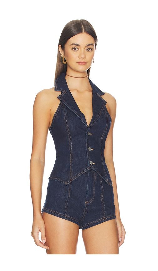 Eleshia Denim Vest in Blue. - size L (also in M, XL) - MORE TO COME - Modalova