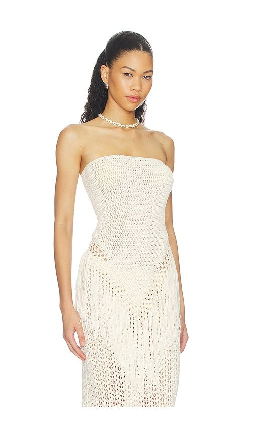 Arna Strapless Crochet Top in Neutral. - size M (also in S) - MORE TO COME - Modalova