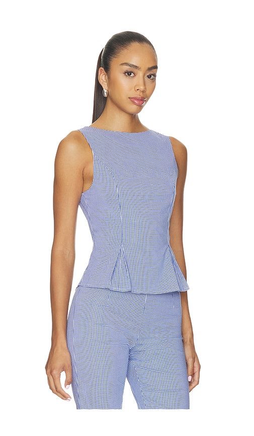 Drea Peplum Top in Blue. - size M (also in XS, XXS) - MORE TO COME - Modalova