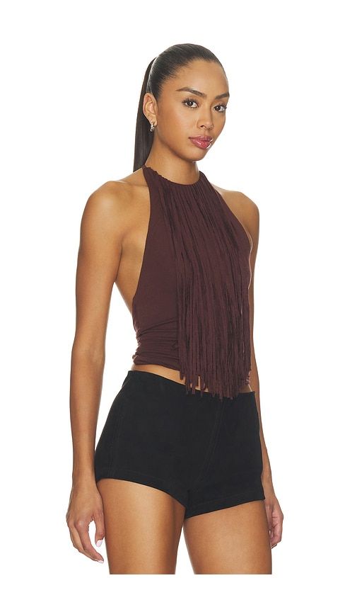 Leigh Fringe Halter Top in Brown. - size L (also in M, S) - MORE TO COME - Modalova