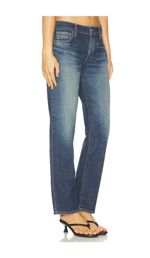Leverett Slim Straight Jeans in Blue. - size 24 (also in 26, 27, 28, 29, 30, 31) - Moussy Vintage - Modalova