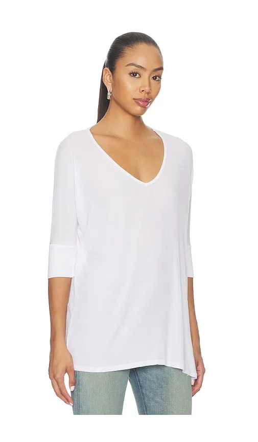 Dylan 3/4 Sleeved Draped V-neck in . - size L (also in M, S, XS) - Michael Lauren - Modalova