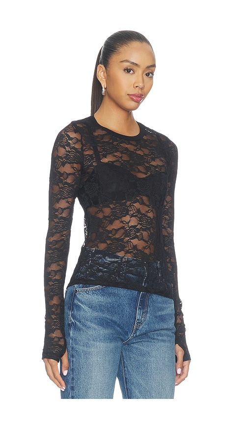 Vero Longsleeve Fitted Lace Top in . - size M (also in S, XS) - Michael Lauren - Modalova