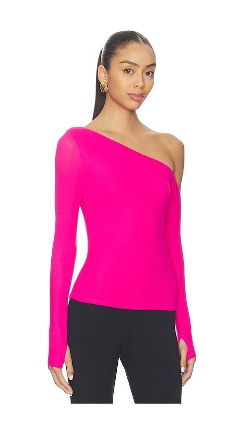 Magdaleno Asymmetrical Longsleeve Top in Pink. - size M (also in S) - Michael Lauren - Modalova