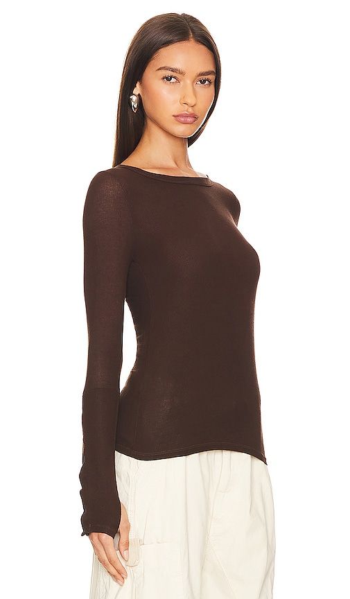 Sorento Snap Cuff Top in Chocolate. - size L (also in M, S, XL, XS, XXL) - Michael Lauren - Modalova
