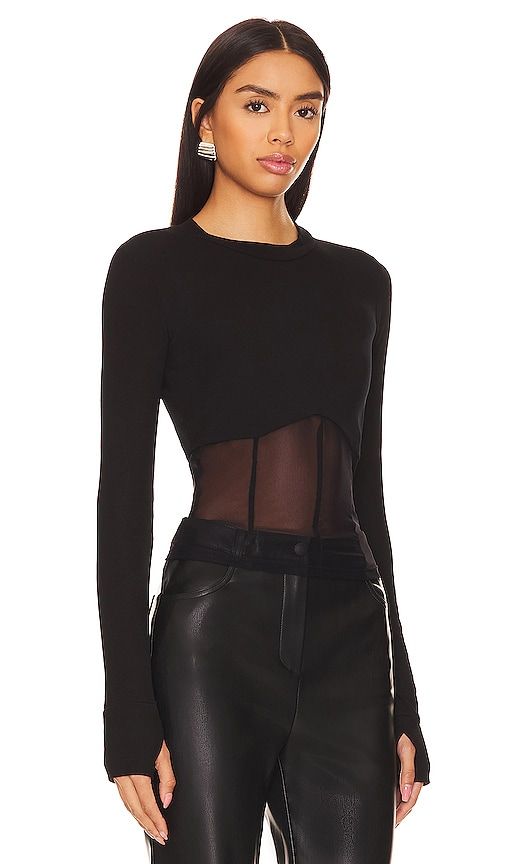 Danton Rib Mesh Corset Top in . - size L (also in M, S, XL/1X, XS) - Michael Lauren - Modalova