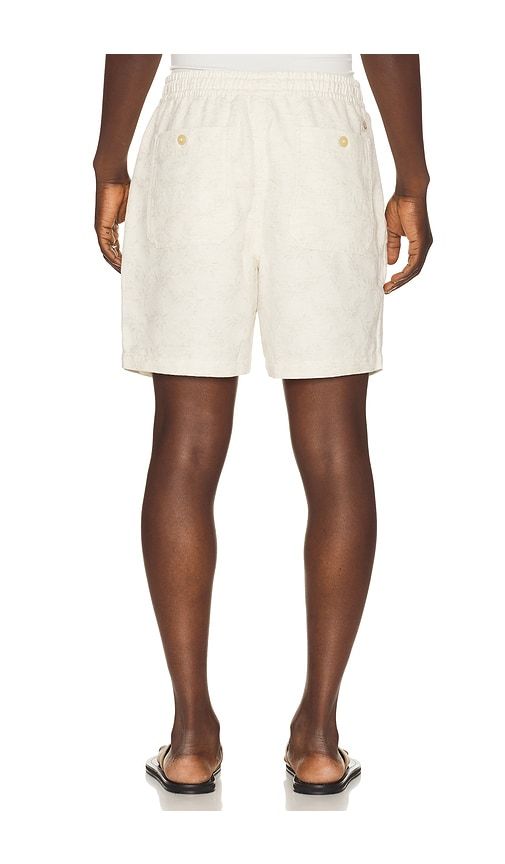 Saturday Jacquard Linen Short in Cream. - size L (also in S, XL/1X) - Marine Layer - Modalova