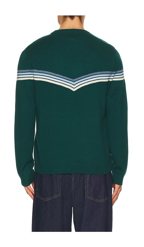 Chevron Varsity Crew Sweater in Green. - size M (also in S) - Marine Layer - Modalova