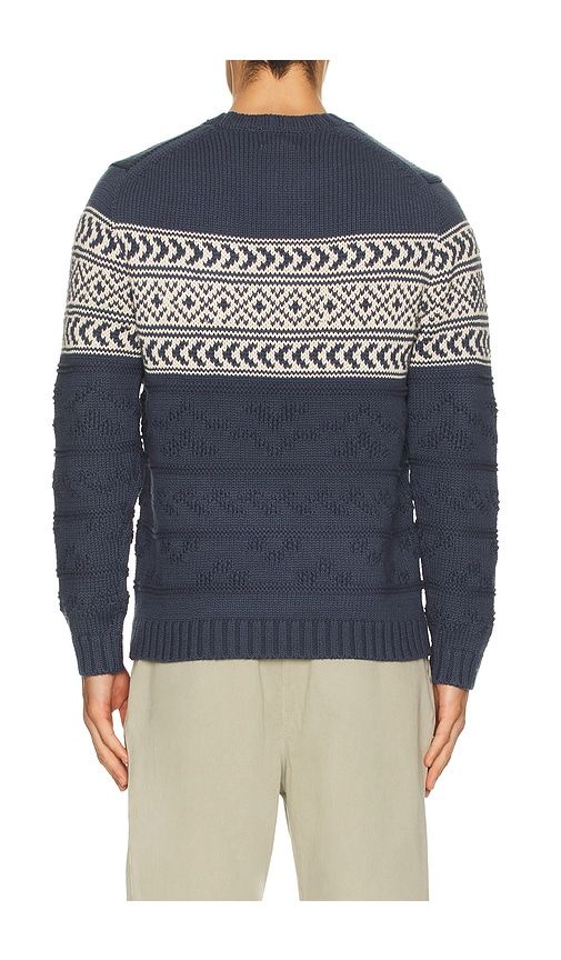 Textured Fair Isle Sweater in Blue. - size S (also in XL/1X) - Marine Layer - Modalova