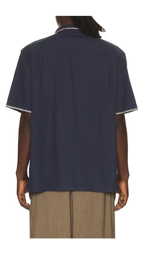 Embroidered Resort Shirt in Navy. - size S (also in M, L, XL/1X) - Marine Layer - Modalova