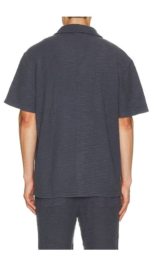Hugo Jacquard Resort Shirt in Blue. - size L (also in M, S, XL/1X) - Marine Layer - Modalova