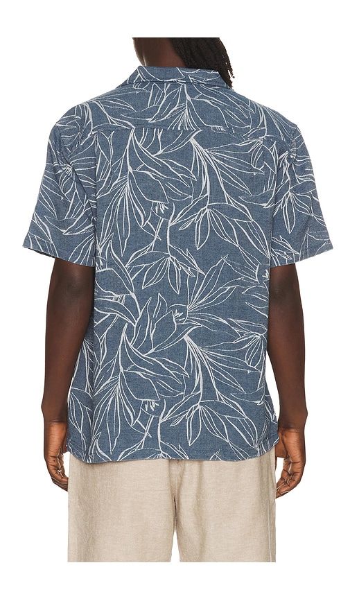 Jacquard Linen Resort Shirt in Blue. - size L (also in XL/1X) - Marine Layer - Modalova
