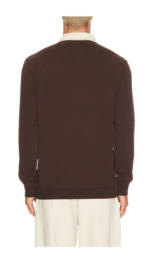 Sueded Rugby Polo in Chocolate. - size L (also in M, S, XL/1X) - Marine Layer - Modalova