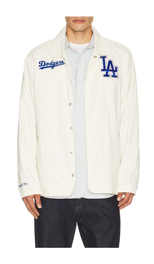 MLB Los Angeles Dodgers Retro Roots Coaches Jacket in . - size L (also in M, S, XL/1X) - Mitchell & Ness - Modalova