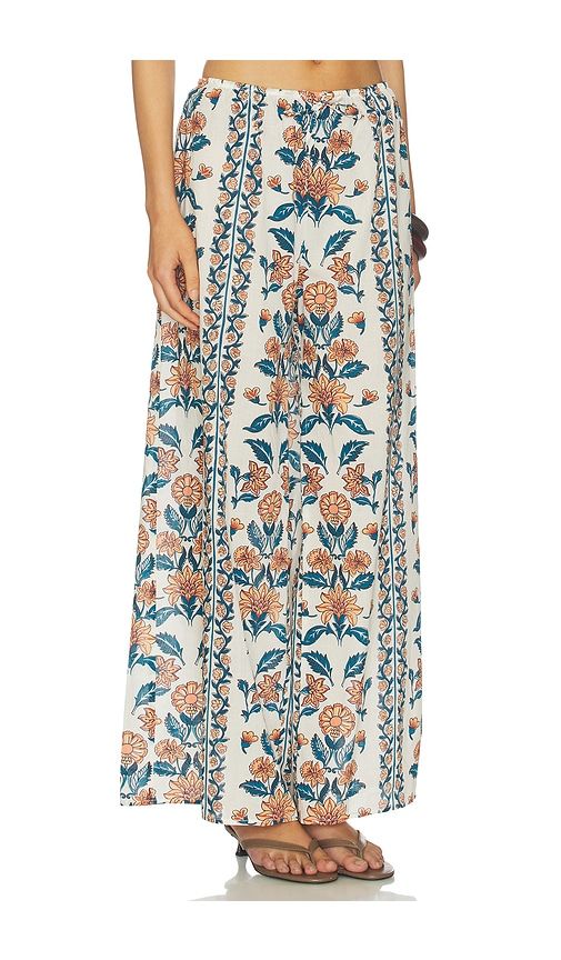 Drawstring Wide Leg Pant in Cream. - size L (also in M, S, XL, XS) - Montce - Modalova