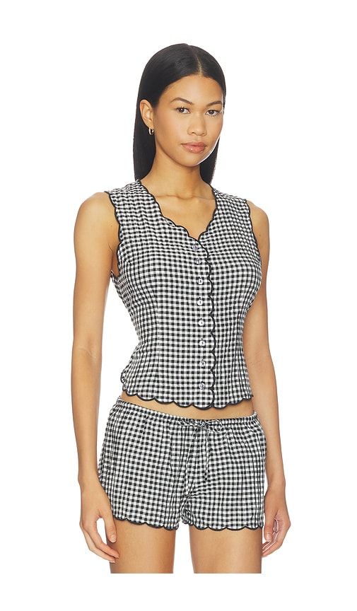 Scalloped Vest Top in & White. - size L (also in M, S, XL, XS) - Montce - Modalova