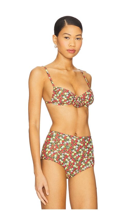 Rosa Devin Bikini Top in Red,Lemon. - size L (also in M, S, XS) - Montce - Modalova