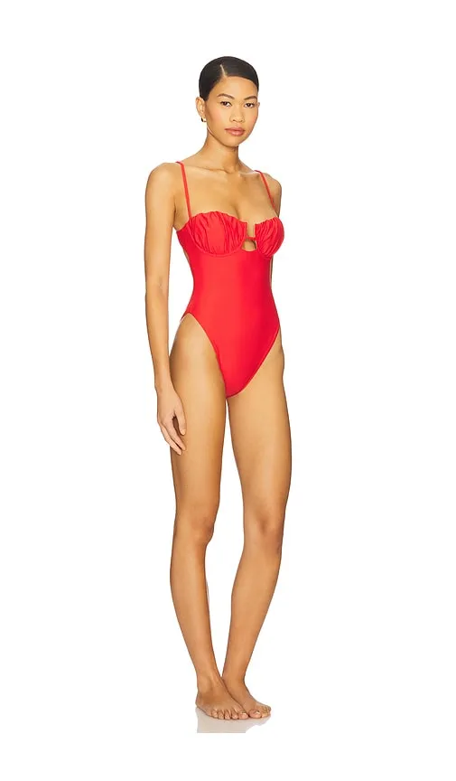 Petal One Piece in Red. - size L (also in S, XS) - Montce - Modalova