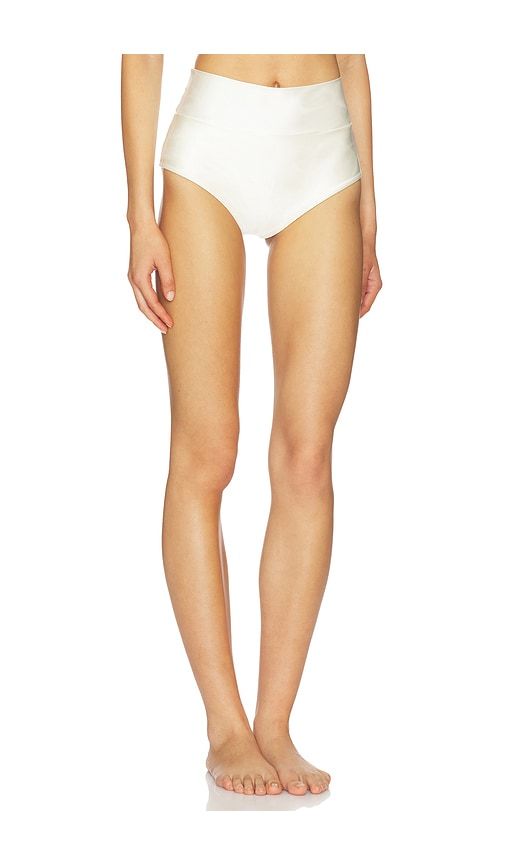 X Elsa Hosk High Rise Bikini Bottom in Cream. - size S (also in XS) - Montce - Modalova