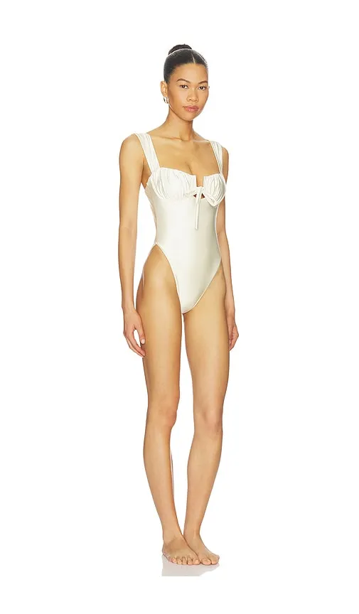 X Elsa Hosk Petal Variation One Piece in Cream. - size S (also in XS) - Montce - Modalova