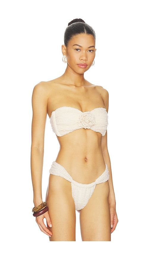 X Elsa Hosk Rosa Bandeau Bikini Top in Beige. - size L (also in M, S, XL) - Montce - Modalova
