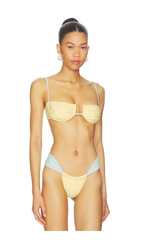 X Elsa Hosk Simonette Bikini Top in Yellow. - size L (also in M, S, XL, XS) - Montce - Modalova