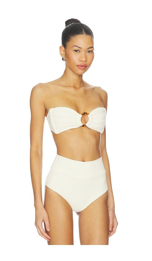 Tori Bandeau Bikini Top in Cream. - size S (also in M, L) - Montce - Modalova